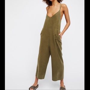 Free People Wide Leg Jumpsuit Sz S EUC